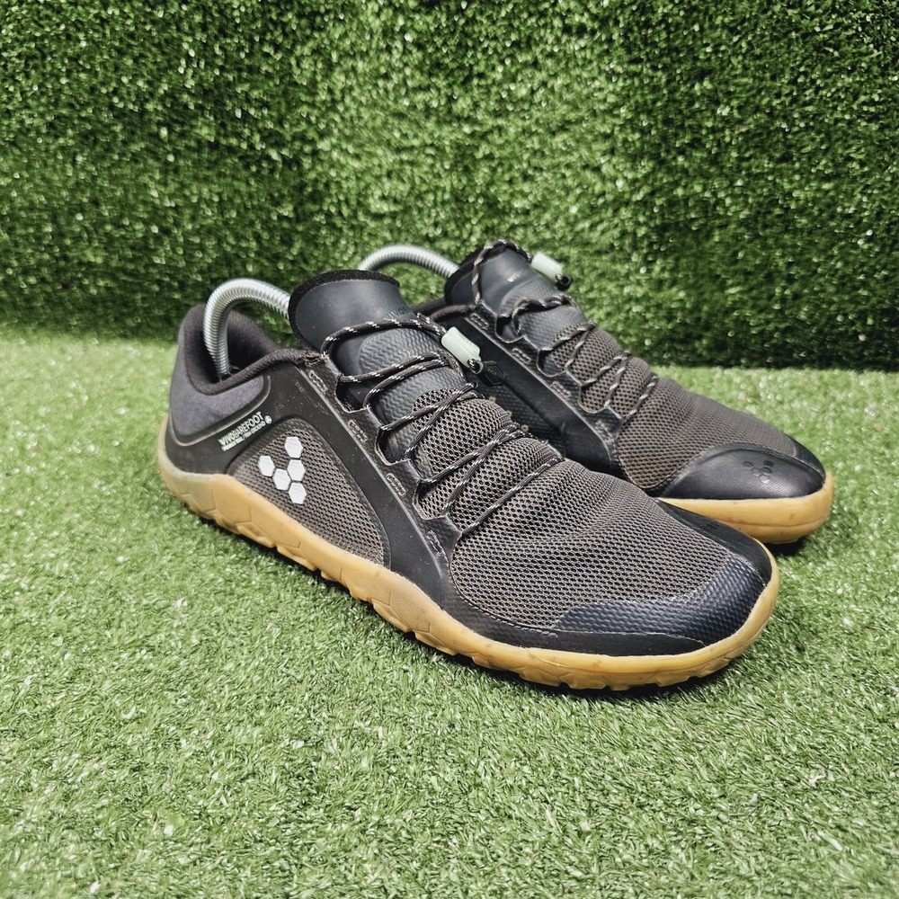Vivobarefoot Primus Trail FG Black Athletic Minimalist Running Shoes Womens 10.5